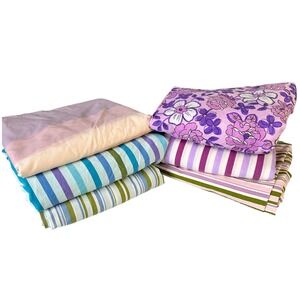 Vintage 60s 70s Sheets MIxed Lot Flat Fitted Various Sizes Mod Fun Florals